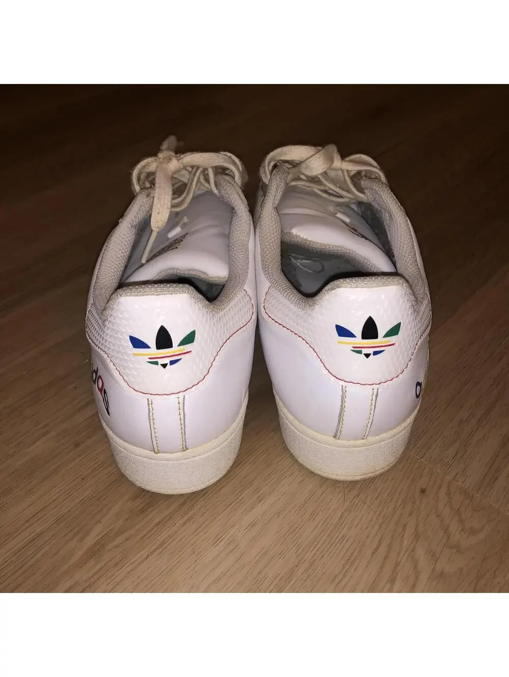 ADIDAS SUPERSTAR PRIDE WHITE MULTI RAINBOW SHELL TOE SNEAKERS 2021 MENS SIZE 10